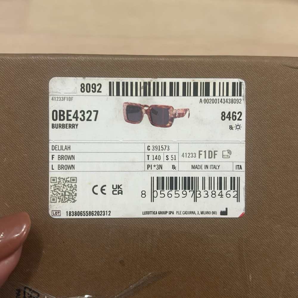 NIB Burberry BE4327 Delilah Sunglasses in Brown - Picture 8 of 9